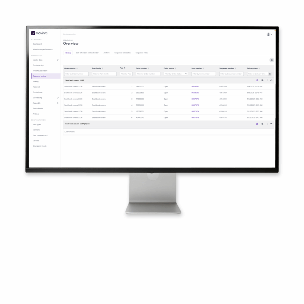 moviniti sequence orders overview
